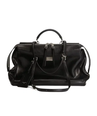 Dolce & Gabbana Zipper Shoulder Bag In Black