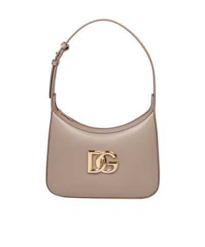 DOLCE & GABBANA LEATHER SHOULDER BAG