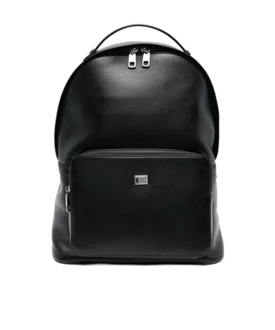 Dolce & Gabbana Zippered Backpack In Black