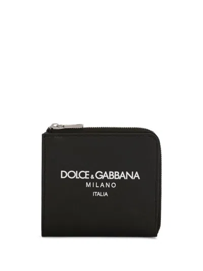 Dolce & Gabbana Zippered Card Holder Accessories In Black
