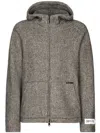 Dolce & Gabbana Hooded Zip-up Jacket In Grey