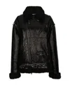 Dolce & Gabbana Zippered Leather Jacket In Black