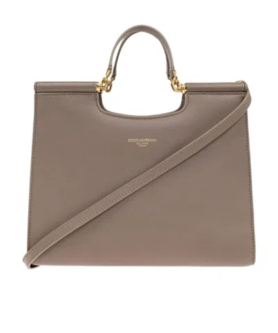 Dolce & Gabbana Zippered Shoulder Bag In Gray