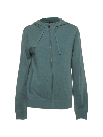 Pre-owned Dolce & Gabbana Zip-up Knit Hoodie In Green