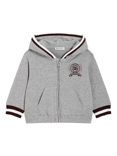 Dolce & Gabbana Babies' Zip-up Sweatshirt In Gray