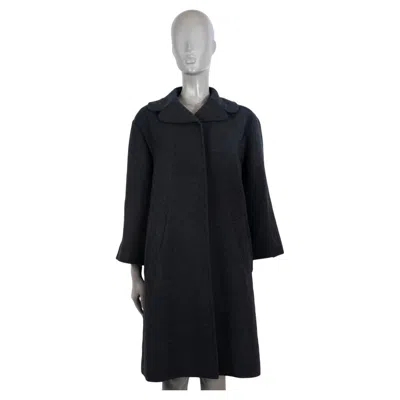 Pre-owned Dolce & Gabbana Dark Grey Cashmere Coat Jacket 44 L In Gray