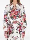 Dolce & Gabbana Cotton Shirt With A Bouquet Of Flowers Print Shirts White In Multi