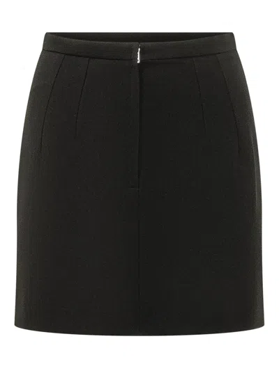 Dolce & Gabbana -inspired Mini Skirt In Textured Fabric In Black
