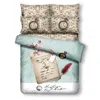 Dolce Mela 4 Piece Duvet Cover Sheets Set, Clocks