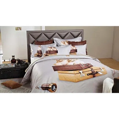 Dolce Mela Best Friends Duvet Cover Set In White