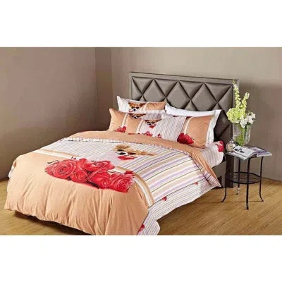 Dolce Mela Cutie Pie Duvet Cover Set In Brown