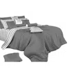 Dolce Mela Duvet Cover Sheets Set, Black & White Check