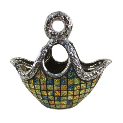 Dolce Mela Unique Purse Shaped Flower Vase In Multicolor;multicolor