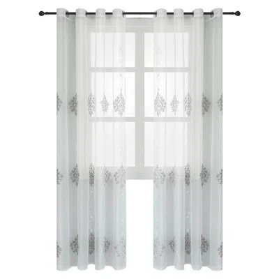 Dolce Mela Window Semi-blackout Curtain / Drape Panel In White