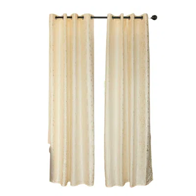 Dolce Mela Window Semi-blackout Curtain / Drape Panel In Neutral