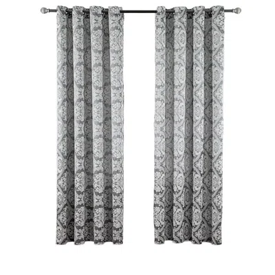 Dolce Mela Window Semi-blackout Curtains Panel In Gray