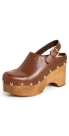 Dolce Vita Adelan Clogs Brown Leather In Brown