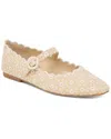 Dolce Vita Alexie Laser Cut Mary Jane Flat In Beige