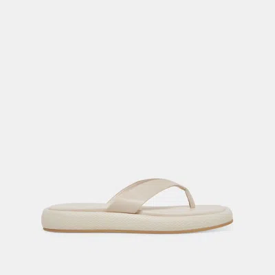 Dolce Vita Adin Sandals Ivory Leather In White