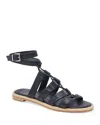 Dolce Vita Adison Womens Leather Buckle Gladiator Sandals In Black