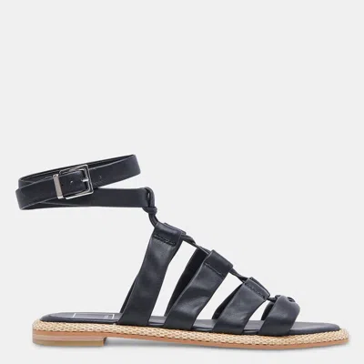 DOLCE VITA ADISON SANDALS BLACK LEATHER