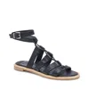 Dolce Vita Adison Womens Leather Buckle Gladiator Sandals In Black