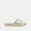 Dolce Vita Aisha Sandals Gold Metallic Leather In Gold