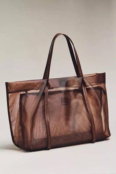 Dolce Vita Aislin Mesh Tote Bag In Brown