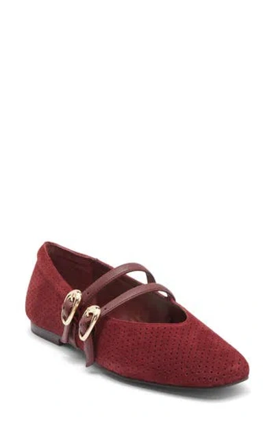 Dolce Vita Alenia Perforated Mary Jane Flat In Red