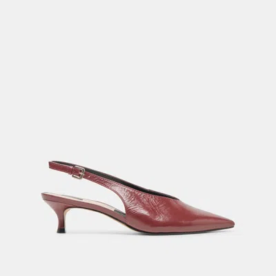 Dolce Vita Alenna Heels Oxblood Crinkle Patent In Burgundy