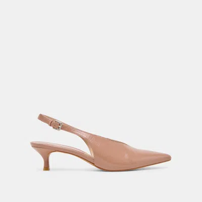 Dolce Vita Alenna Heels Whiskey Crinkle Patent In Multi