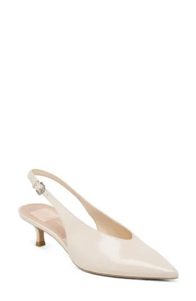 Dolce Vita Alenna Slingback Pointed Toe Kitten Heel Pump In Neutral