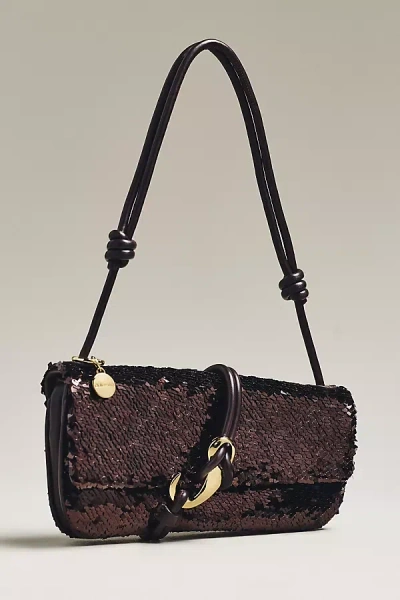 Dolce Vita Alice Sequin Shoulder Bag In Brown