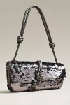 Dolce Vita Alice Shoulder Bag Gunmetal Sequin In Gray