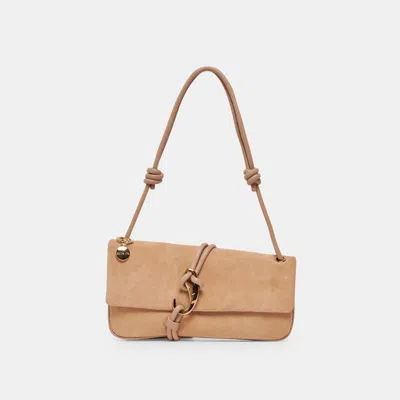 Dolce Vita Alice Shoulder Bag Beige Suede