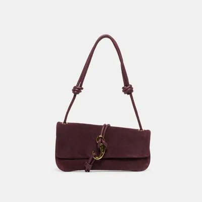 Dolce Vita Alice Shoulder Bag Burgundy Suede