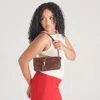Dolce Vita Alice Shoulder Bag Chocolate Suede