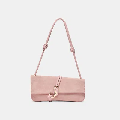 Dolce Vita Alice Shoulder Bag In Daydream Pink Suede By