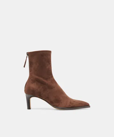 Dolce Vita Alicen Booties In Dark Brown Stella Suede Size 5 By