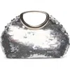 Dolce Vita Alina Sequin Paillette Handbag In Silver