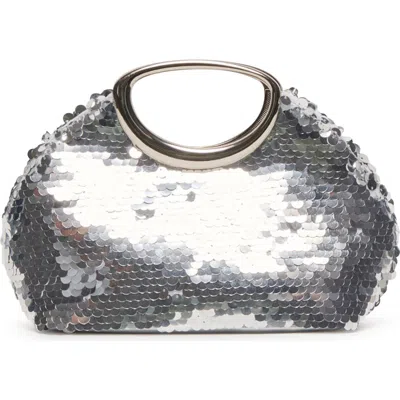 Dolce Vita Alina Sequin Paillette Handbag In Silver