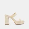 Dolce Vita Aliya Pearl Heels Vanilla Raffia In Neutral