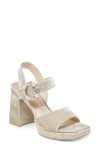 Dolce Vita Amari Platform Sandal In Taupe Velvet