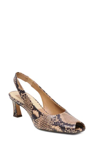 Dolce Vita Anabel Peep Toe Slingback Pump In Animal Print