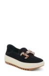 Dolce Vita Andres Platform Bit Loafer In Onyx Suede