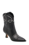Dolce Vita Angel Pointed Toe Western Boot In Black Leather