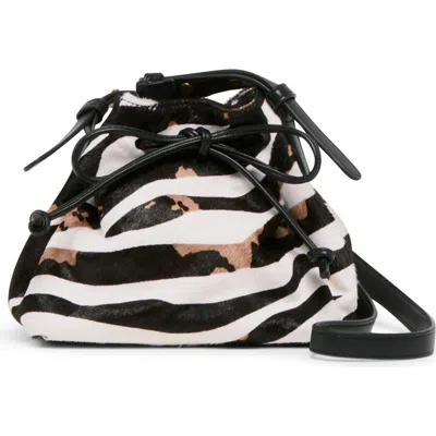 Dolce Vita Animal Print Drawstring Bucket Bag In Multi