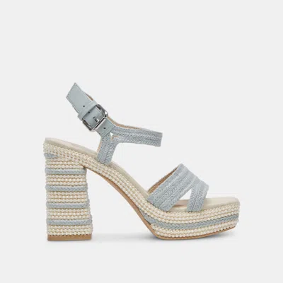 Dolce Vita Anira Pearl Heels Light Blue Pearls