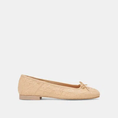 Dolce Vita Anisa Ballet Flats Lt Natural Woven Raffia