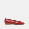Dolce Vita Anisa Ballet Flats Red Crinkle Patent